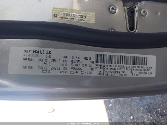 2015 JEEP COMPASS 1C4NJCEA7FD263870 Photo 8