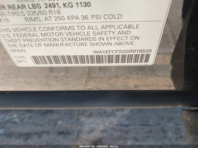 2016 AUDI Q3 WA1EFCFS2GR018529 Photo 8