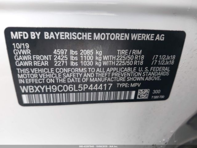 2020 BMW X2 WBXYH9C06L5P44417 Photo 8