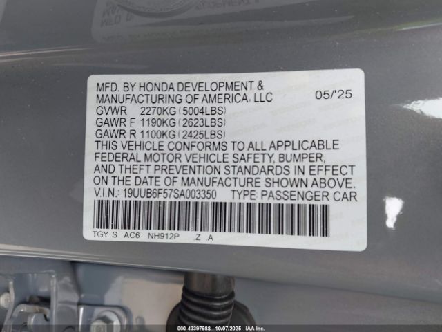 2025 ACURA TLX 19UUB6F57SA003350 Photo 8