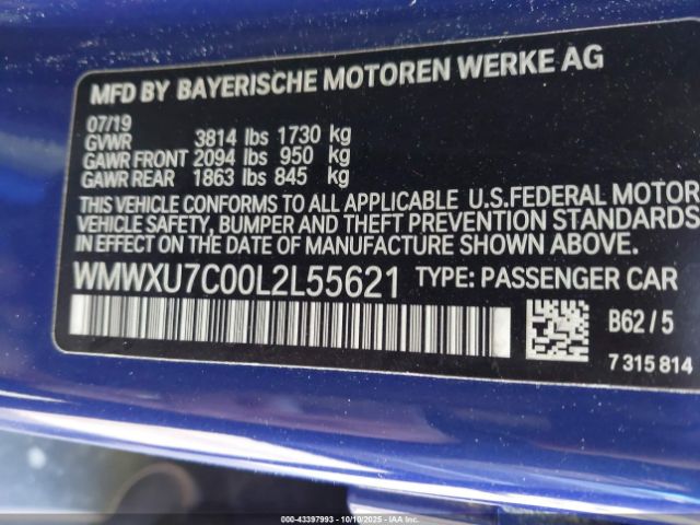 2020 MINI HARDTOP WMWXU7C00L2L55621 Photo 8