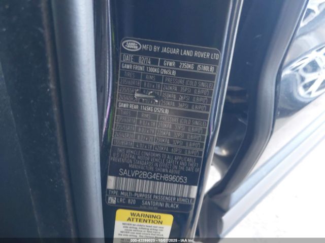 2014 LAND ROVER RANGE ROVER EVOQUE SALVP2BG4EH896053 Photo 8