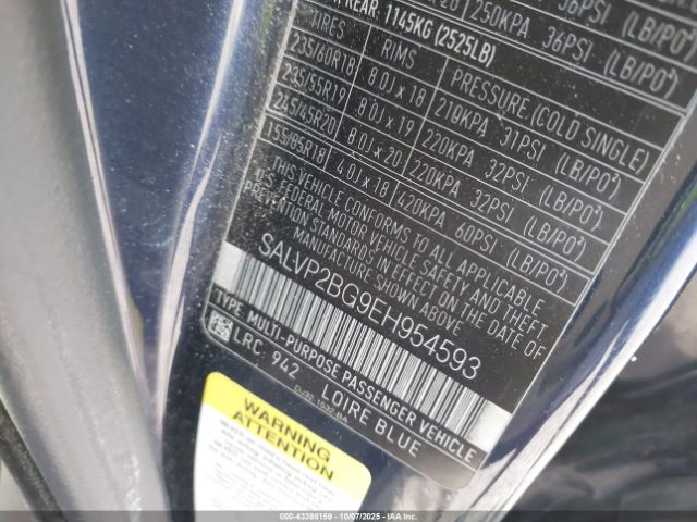 2014 LAND ROVER RANGE ROVER EVOQUE SALVP2BG9EH954593 Photo 8