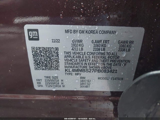 Aukcja sprzedaży 2023 Buick Encore Gx Preferred Fwd, vin: KL4MMBS27PB083421, numer aukcji: 43398181