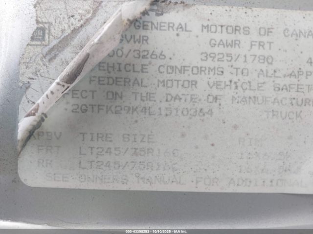 1990 GMC SIERRA 2GTFK29K4L1510364 Photo 8