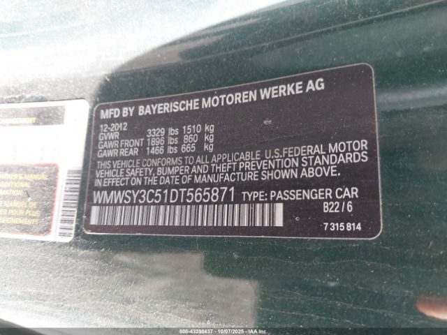 2013 MINI ROADSTER WMWSY3C51DT565871 Photo 8