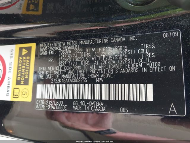 2010 LEXUS RX 350 2T2ZK1BAXAC009255 Photo 8