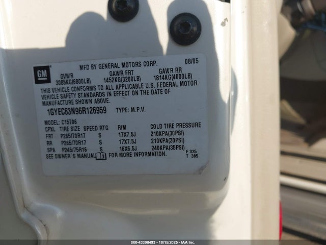 2006 CADILLAC ESCALADE 1GYEC63N96R126959 Photo 8