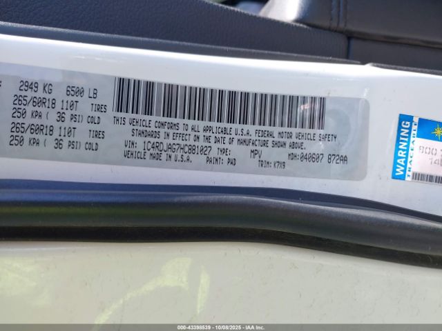 2017 DODGE DURANGO 1C4RDJAG7HC881027 Photo 8