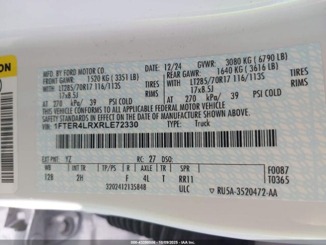 2024 FORD RANGER 1FTER4LRXRLE72330 Photo 8