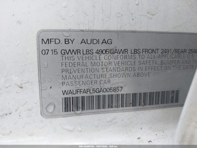 2016 AUDI A4 WAUFFAFL5GA005857 Photo 8