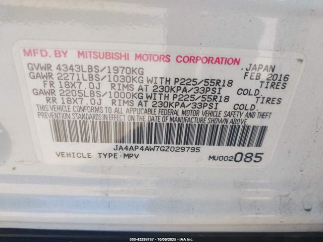 2016 MITSUBISHI OUTLANDER SPORT JA4AP4AW7GZ029795 Photo 8