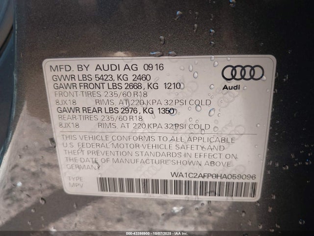 2017 AUDI Q5 WA1C2AFP0HA059096 Photo 8
