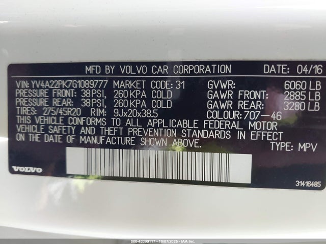 2016 VOLVO XC90 YV4A22PK7G1089777 Photo 8