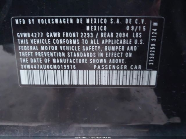 2016 VOLKSWAGEN GOLF GTI 3VW447AU6GM019916 Photo 8