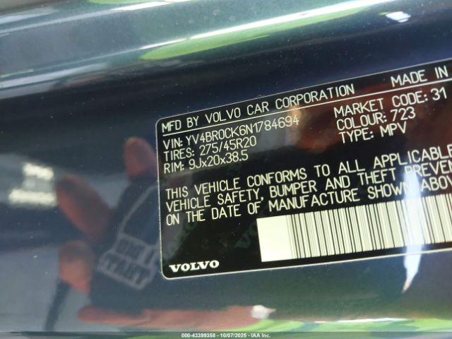 2022 VOLVO XC90 RECHARGE PLUG-IN HYBRID YV4BR0CK6N1784694 Photo 8