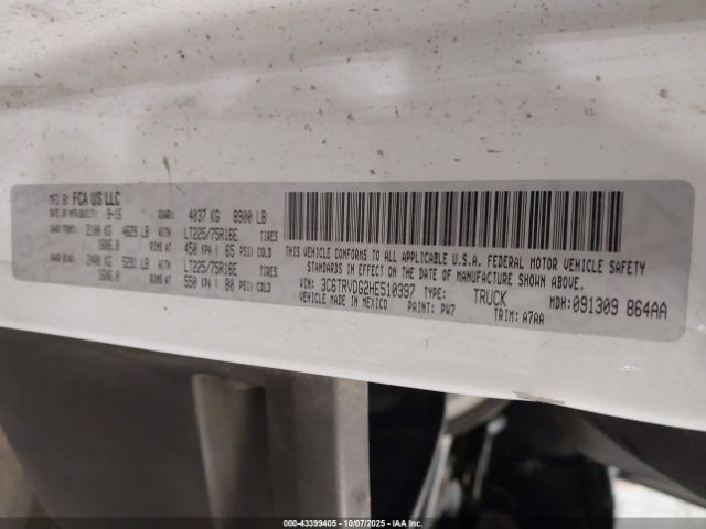 2017 RAM PROMASTER 2500 3C6TRVDG2HE510397 Photo 8