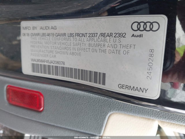 2018 AUDI A4 WAUKMAF45JA206078 Photo 8