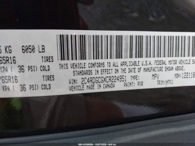 2012 DODGE GRAND CARAVAN 2C4RDGCGXCR224951 Photo 8