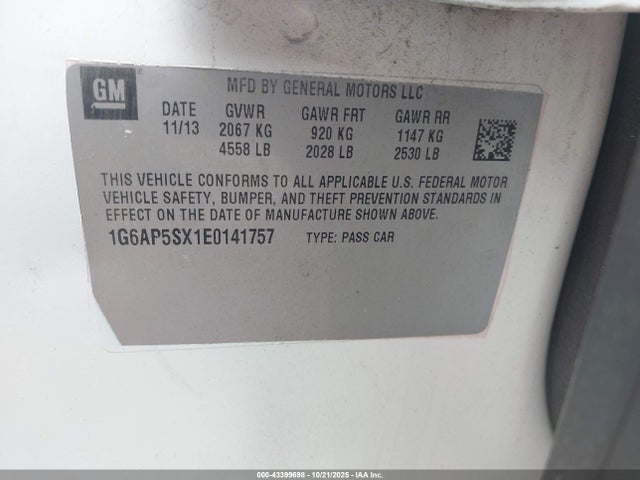 2014 CADILLAC CTS 1G6AP5SX1E0141757 Photo 8