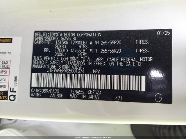 Toyota 4runner Trd Sport Premium 2025 JTEVA5BR4S5001374 Image 9