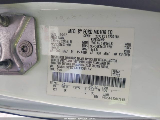 2017 FORD TRANSIT CONNECT NM0LS7E7XH1335162 Photo 8