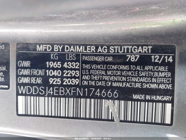 2015 MERCEDES-BENZ CLA 250 WDDSJ4EBXFN174666 Photo 8