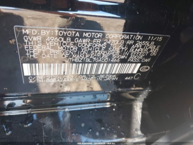 2016 LEXUS GS 350 JTHBZ1BL7GA001466 Photo 8