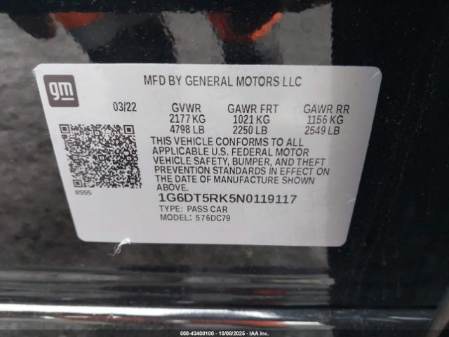 2022 CADILLAC CT5 1G6DT5RK5N0119117 Photo 8