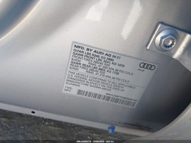 2021 AUDI Q7 WA1LXAF7XMD038105 Photo 8