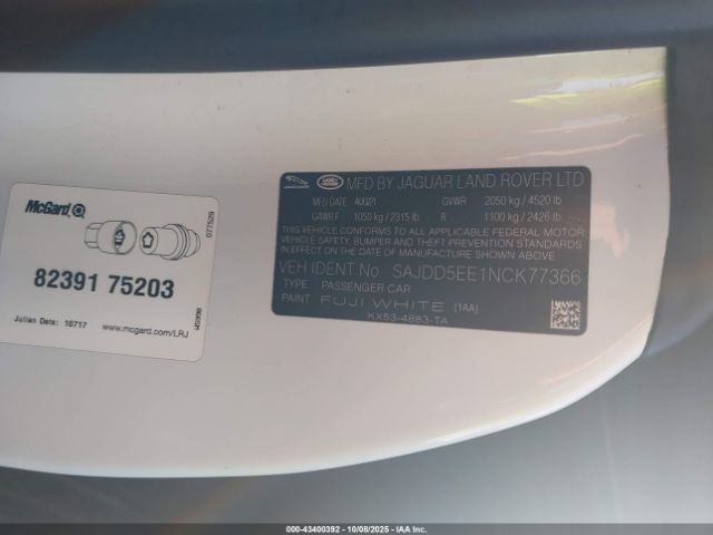 2022 JAGUAR F-TYPE SAJDD5EE1NCK77366 Photo 8