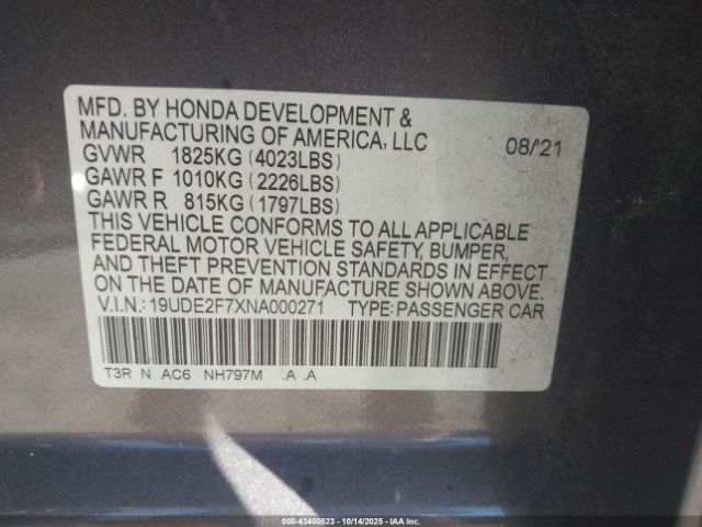 2022 ACURA ILX 19UDE2F7XNA000271 Photo 8