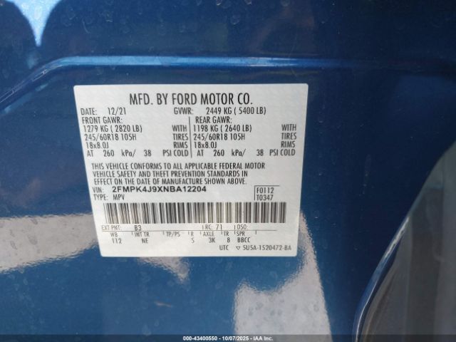 2022 FORD EDGE 2FMPK4J9XNBA12204 Photo 8