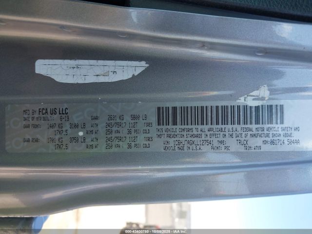 2020 JEEP GLADIATOR 1C6HJTAGXLL127541 Photo 8