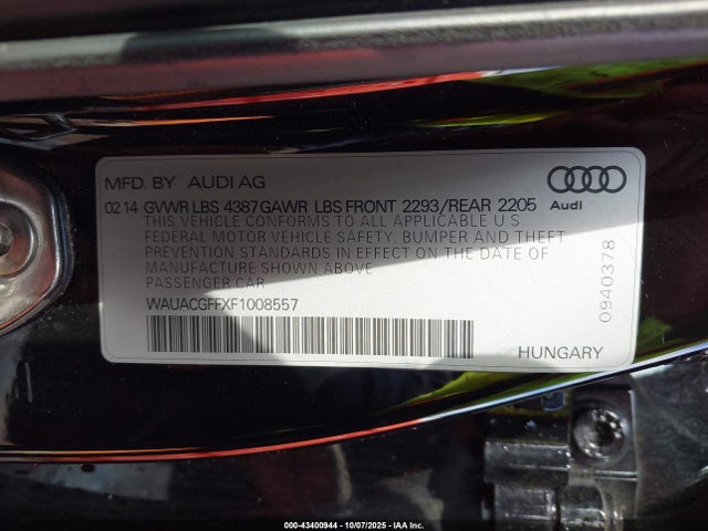 2015 AUDI A3 WAUACGFFXF1008557 Photo 8