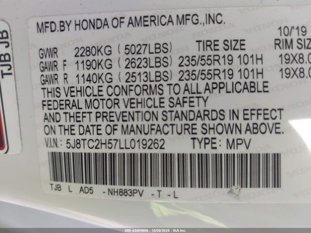 2020 ACURA RDX 5J8TC2H57LL019262 Photo 8