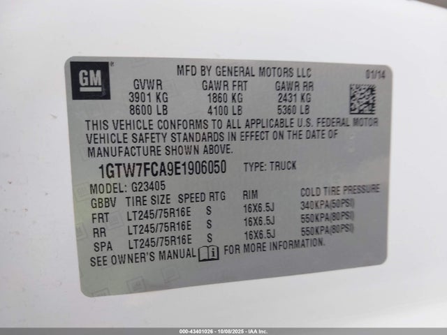 2014 GMC SAVANA 2500 1GTW7FCA9E1906050 Photo 8