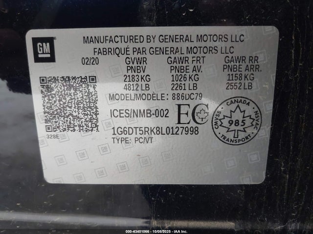 2020 CADILLAC CT5 1G6DT5RK8L0127998 Photo 8