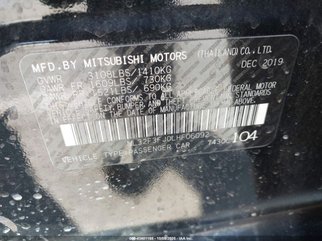 2020 MITSUBISHI MIRAGE G4 ML32F3FJ0LHF06092 Photo 8
