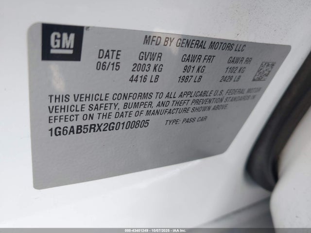 2016 CADILLAC ATS 1G6AB5RX2G0100805 Photo 8