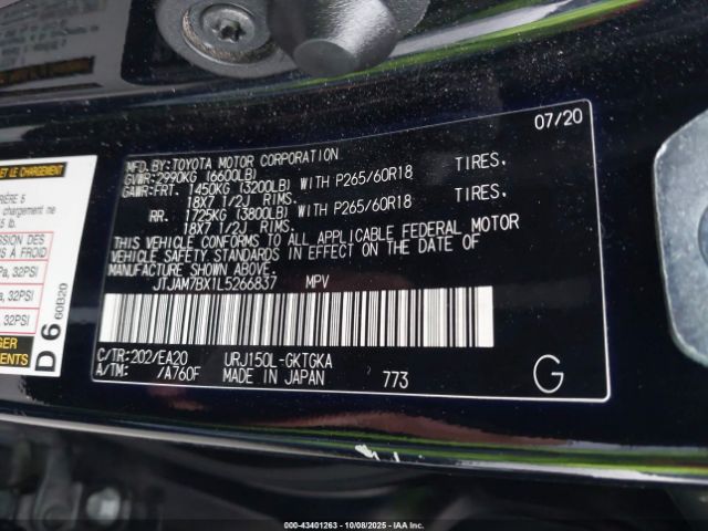 2020 LEXUS GX 460 JTJAM7BX1L5266837 Photo 8