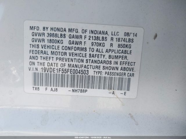 2015 ACURA ILX 19VDE1F55FE004503 Photo 8