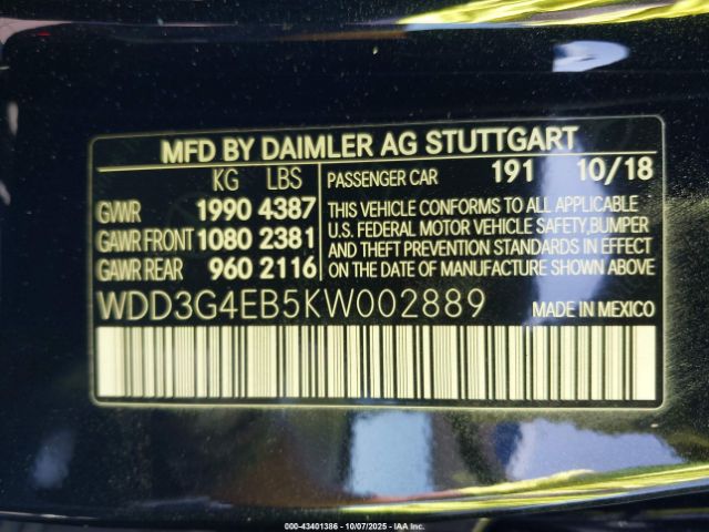 2019 MERCEDES-BENZ A 220 WDD3G4EB5KW002889 Photo 8