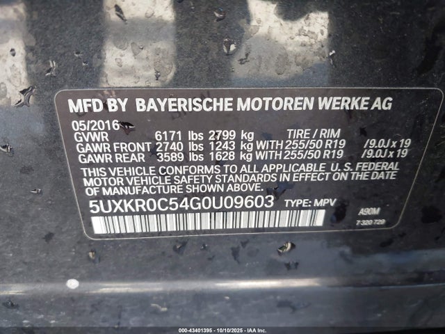 5UXKR0C54G0U09603 BMW X5