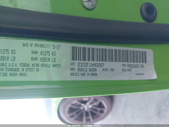 2017 DODGE CHALLENGER 2C3CDZFJ1HH632927 Photo 8