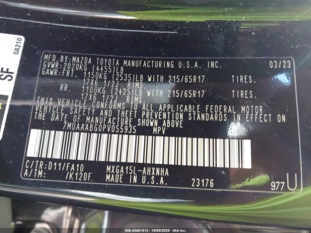 2023 TOYOTA COROLLA CROSS 7MUAAABG0PV055935 Photo 8