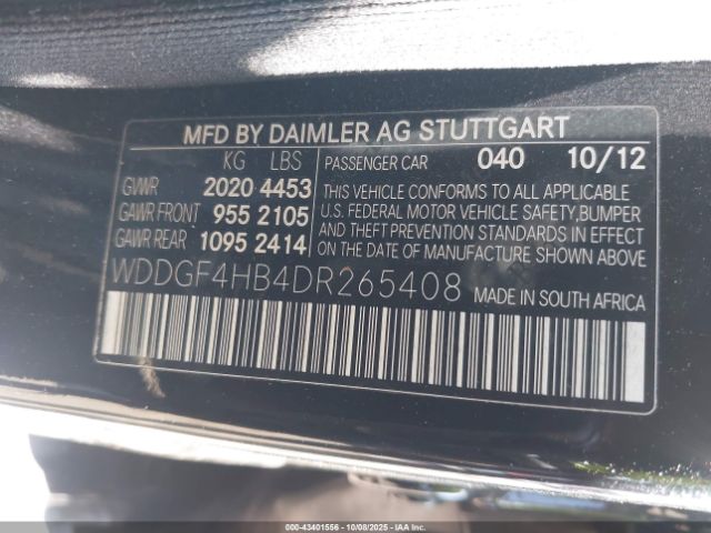 2013 MERCEDES-BENZ C 250 WDDGF4HB4DR265408 Photo 8