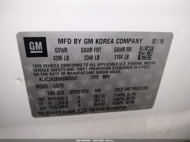 Buick Encore Fwd Preferred 2019 KL4CJASB6KB865541 Image 9