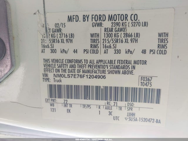 Ford Transit Connect 2015 NM0LS7E76F1204906 Image 9