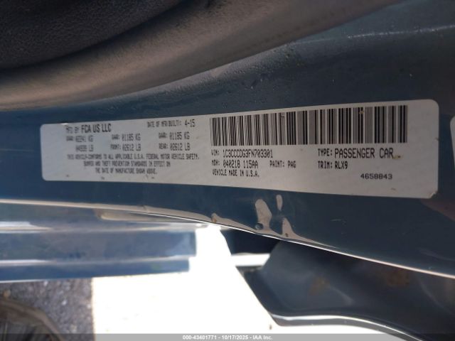 2015 CHRYSLER 200 1C3CCCDG3FN703301 Photo 8